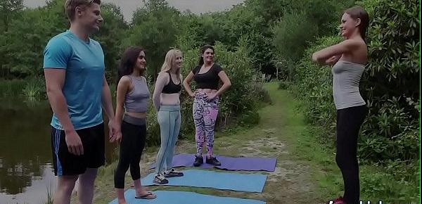  Clothed yoga brits suck